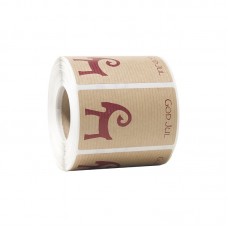 Etikett julebukk 80x44 mm naturlig brun (500-pack)
