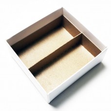 Innlegg i filer 82x78x19 mm naturlig brun papp (100-pakning)