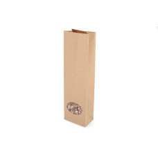 Brun bakepose med PE-barriere og vindu 80x50x280 mm, 50-pakke