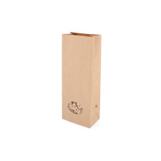 Brun bakepose med PE-barriere og vindu 105x65x270 mm, 50-pakke