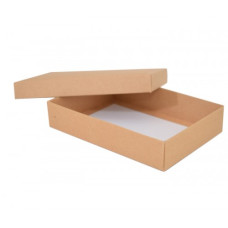 Sober eske og lokk 159x112x32 mm naturlig brun (100-pakke)