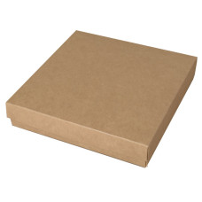 Sober eske og lokk 125x125x32 mm naturlig brun (100-pakke)
