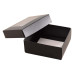 Sober eske med lokk vindu 78x82x32 mm svart (100-pakke)