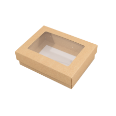 Sober eske og lokk vindu 112x82x25 mm naturlig brun (100-pakke)