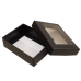 Sober eske med lokk vindu 112x82x32 mm svart (100-pakke)