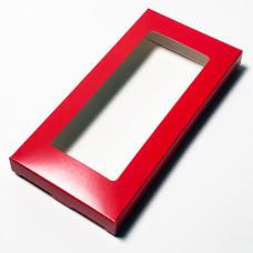 Esker til sjokoladeplater160x80x15 mm rød matt (100-pakke)