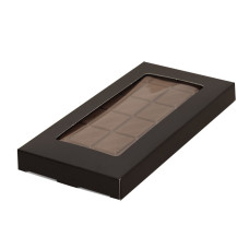 Esker til sjokoladeplater160x80x15 mm svart blank (100-pakke)
