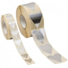 Hjerter sølv 19x24 mm (1000-pakke)