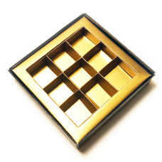 Prøv: Innlegg med ramme 125x125x19 mm gull 