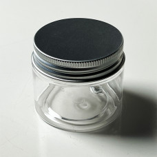 Plastboks med alu lokk Ø50x40mm 50ml, 12-pakke