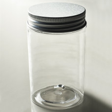 Plastboks med alu lokk Ø93x145mm 820ml, 6-pakke