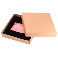 Gavekorteske Sober 125x125x25 mm naturlig brun (100-pakke)