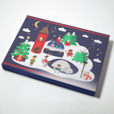 Adventskalender Santatown 365x260x35 mm (25-pack)