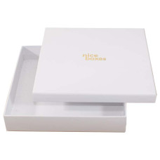 Brilliance eske med lokk 125x125x30 mm hvit