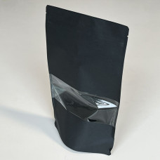 Standup Zip-pose svart vindue 250x130x340 mm 50-pakke